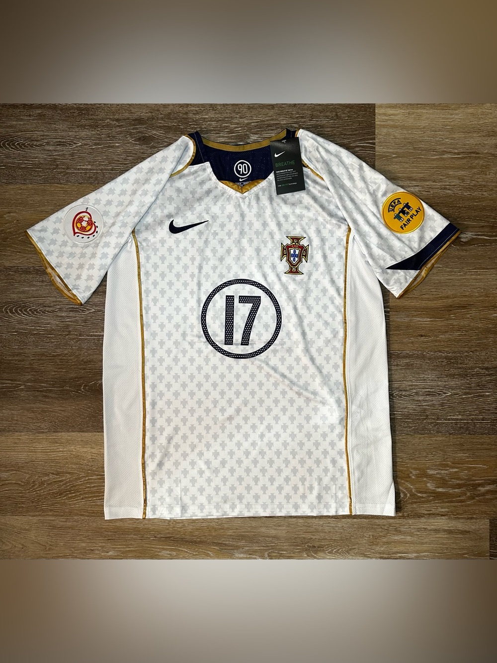 Portugal 2004 away jersey featuring Cristiano Ronaldo
17